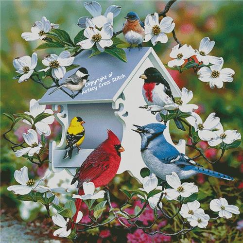 Backyard Birds (Large) - Artecy Cross Stitch