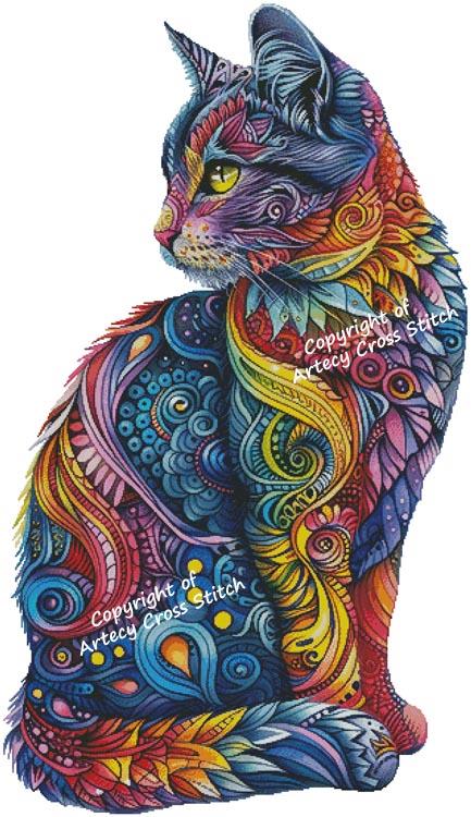 Abstract Tabby (Large) - Artecy Cross Stitch