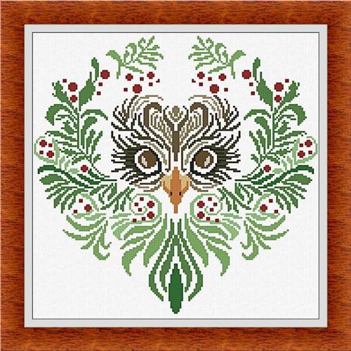 Damask And Owl - Alessandra Adelaide Needleworks