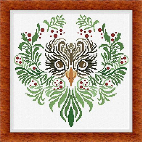 Damask And Owl - Alessandra Adelaide Needleworks