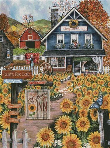 The Sunflower Inn (Large) - Artecy Cross Stitch