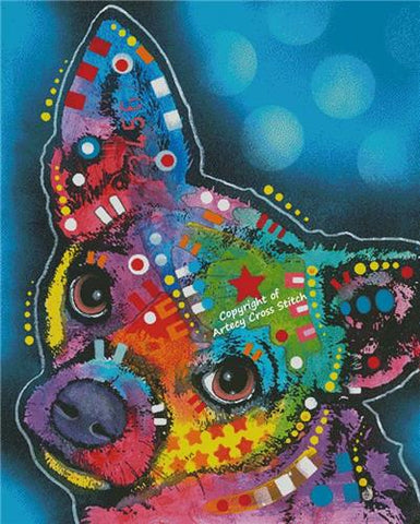 Pop Chihuahua (Large) - Artecy Cross Stitch