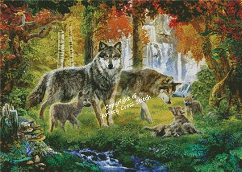 Summer Wolf Family - Artecy Cross Stitch