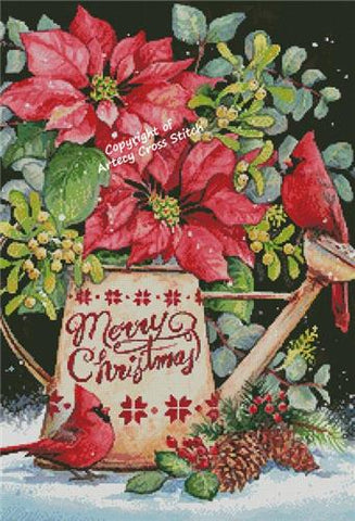 Christmas Watering Can - Artecy Cross Stitch