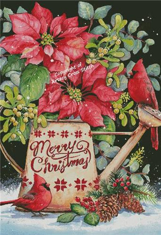 Christmas Watering Can (Large) - Artecy Cross Stitch