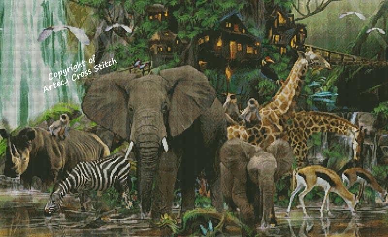 African Rainforest (Crop) - Artecy Cross Stitch