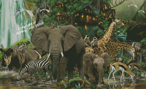 African Rainforest (Crop) - Artecy Cross Stitch