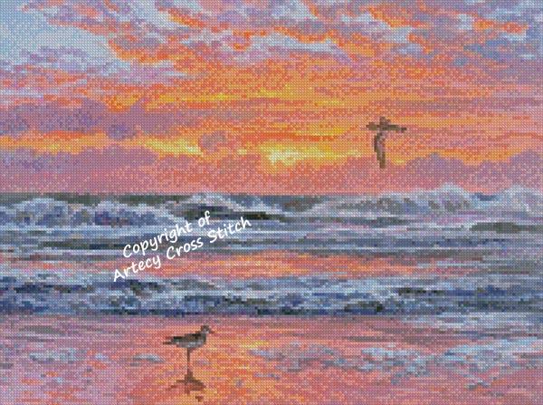 Mini Sandpiper Beach - Artecy Cross Stitch