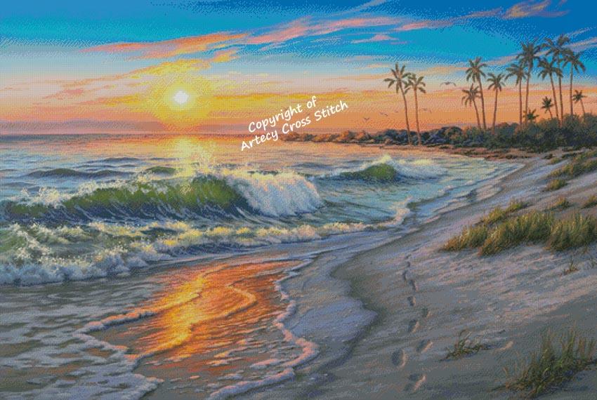 Setting Sun (Large) - Artecy Cross Stitch