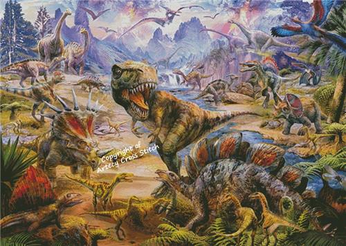 Dinosaurs Landscape (Large) - Artecy Cross Stitch