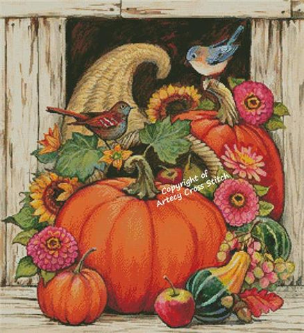 Cornucopia Pumpkins - Artecy Cross Stitch