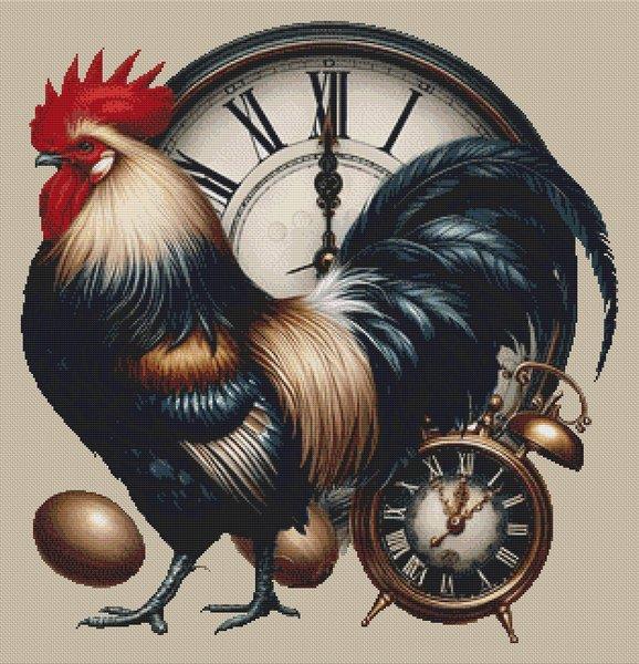 Rooster Time - White Willow Stitching