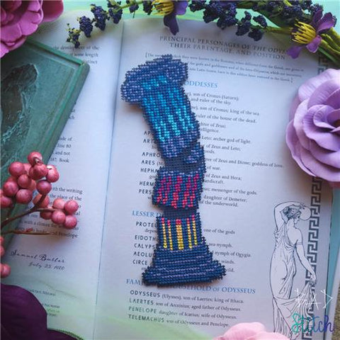 Greek Pillar Bookmark - BAD Stitch