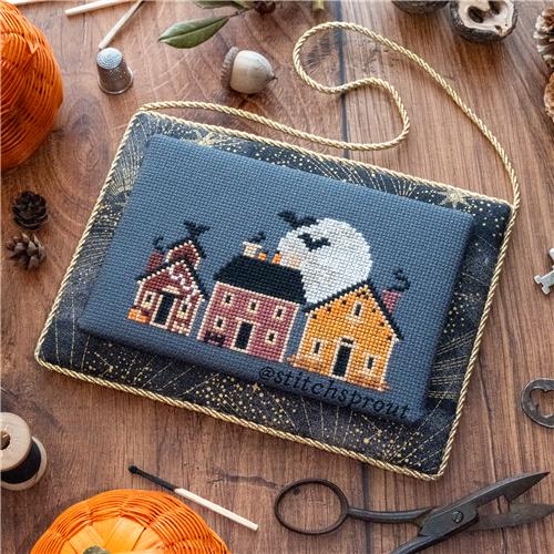 All Hallows Eve: Halloween Street - StitchSprout Cross Stitch