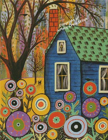Blue Cottage - Artecy Cross Stitch