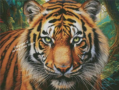 Tiger Close Up Portrait (Large) - Artecy Cross Stitch