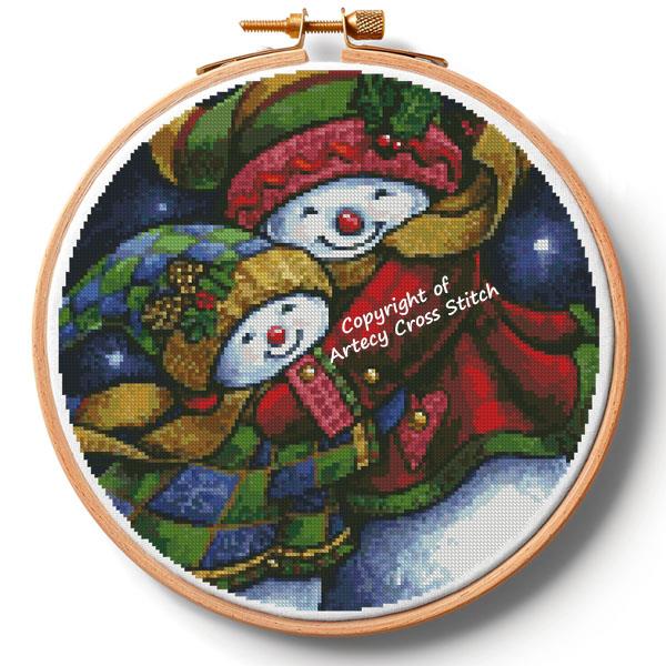 A Winter Hug Hoop (Extra Large) - Artecy Cross Stitch