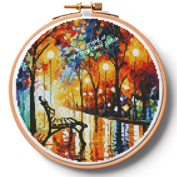 Loneliness Of Autumn Hoop (Medium) - Artecy Cross Stitch