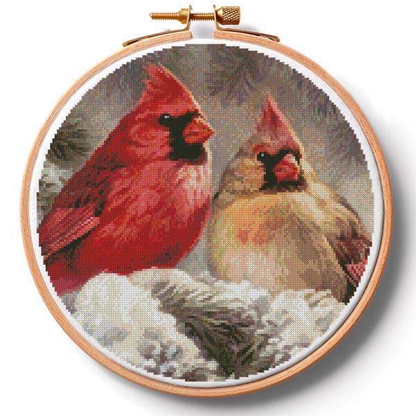 Snow Angels Hoop (Extra Large) - Artecy Cross Stitch