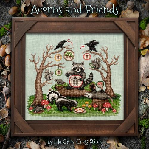 Acorns And Friends - Lola Crow Cross Stitch