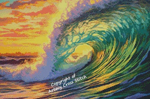 Mini Sunset Wave - Artecy Cross Stitch