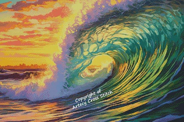Sunset Wave - Artecy Cross Stitch
