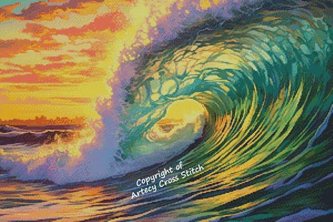 Sunset Wave - Artecy Cross Stitch