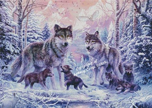 Winter Wolf Family - Artecy Cross Stitch