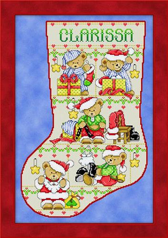 Ready For Christmas Stocking - Joan Elliott Designs