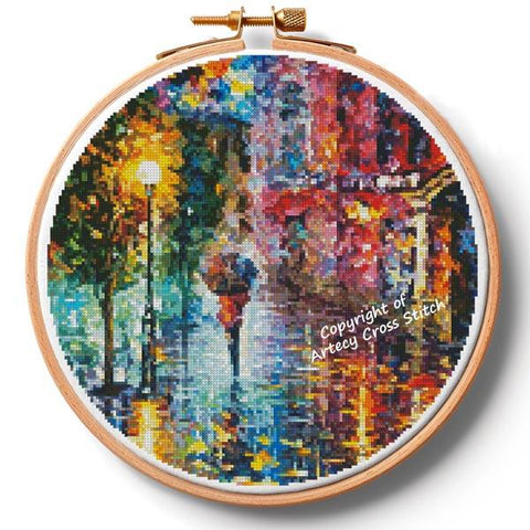 The Night Rain Hoop (Extra Large) - Artecy Cross Stitch