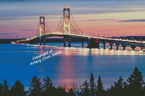 Mini Mackinac Bridge - Artecy Cross Stitch