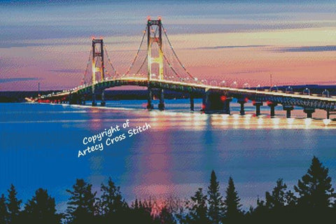 Mackinac Bridge - Artecy Cross Stitch