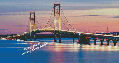 Mackinac Bridge (Large Crop) - Artecy Cross Stitch