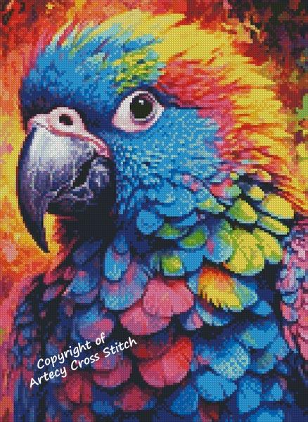 Mini Colourful Parrot - Artecy Cross Stitch