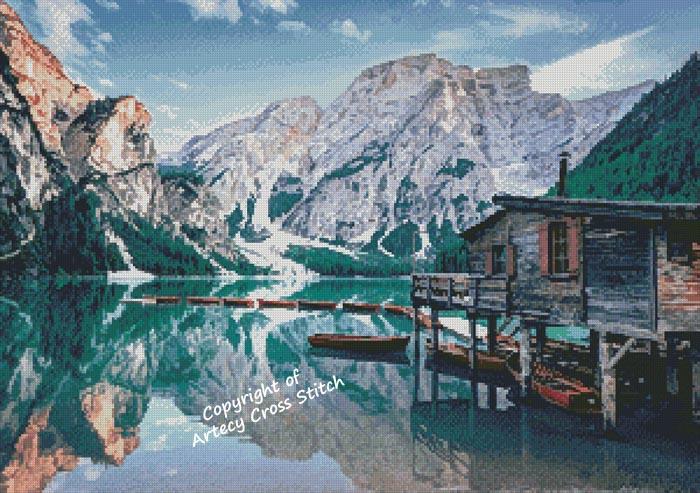 Lago di Braies, Italy - Artecy Cross Stitch