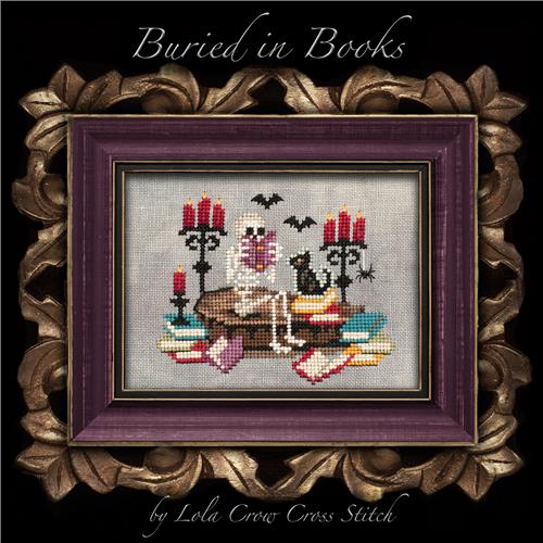 Buried In Books - Lola Crow Cross Stitch