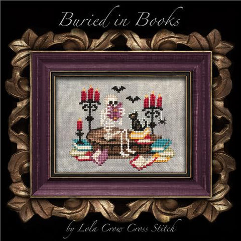 Buried In Books - Lola Crow Cross Stitch