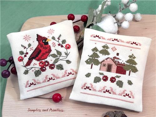 Christmas Cardinal - Samplers and Primitives