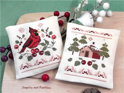 Christmas Cardinal - Samplers and Primitives