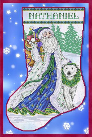Father Frost Stocking - Joan Elliott Designs