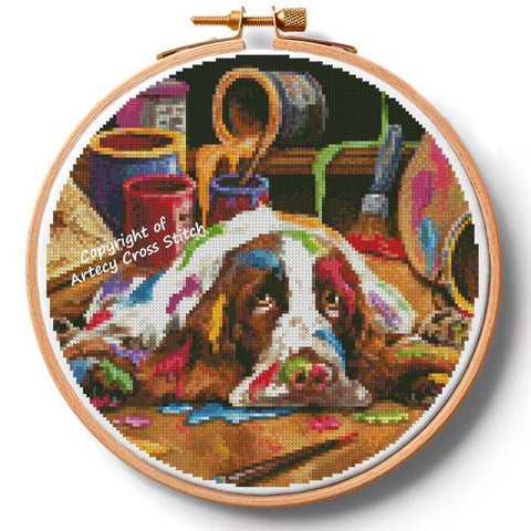 Artistic Dog Hoop (Large) - Artecy Cross Stitch
