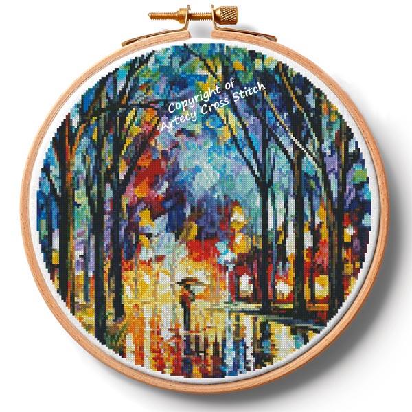Winter Alley Hoop (Extra Large) - Artecy Cross Stitch