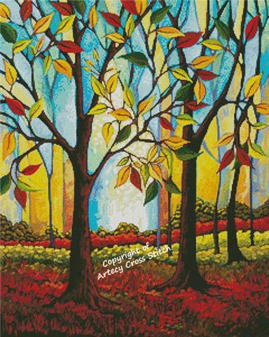 Tree Color Change - Artecy Cross Stitch