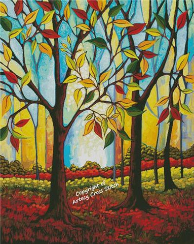 Tree Color Change (Large) - Artecy Cross Stitch