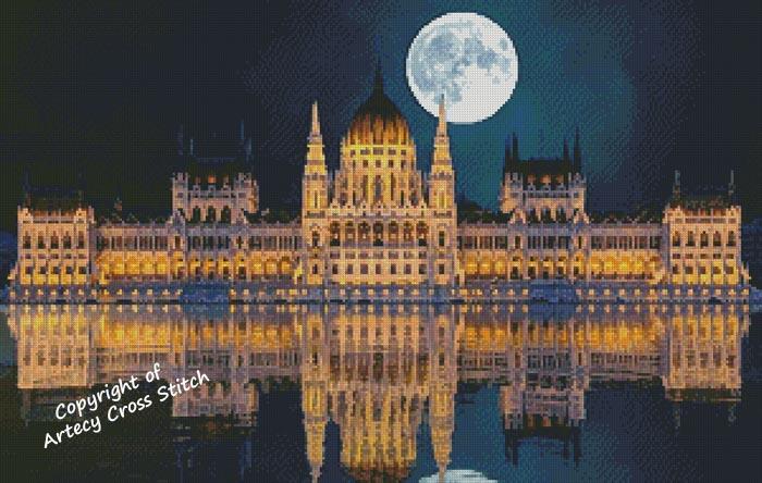 Parliament Of Budapest - Artecy Cross Stitch