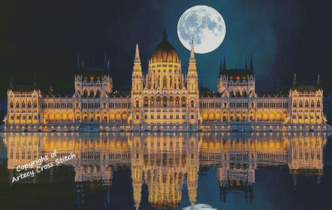 Parliament Of Budapest (Large) - Artecy Cross Stitch