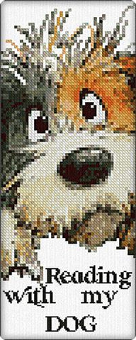 Reading With My Dog Bookmark - Alessandra Adelaide Needleworks