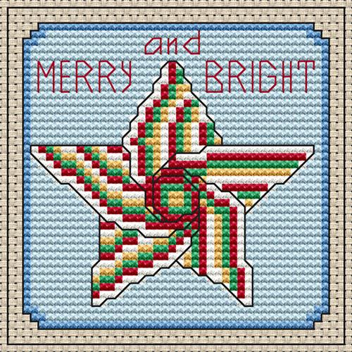 Merry And Bright Candy Cane Star - Artists Alley