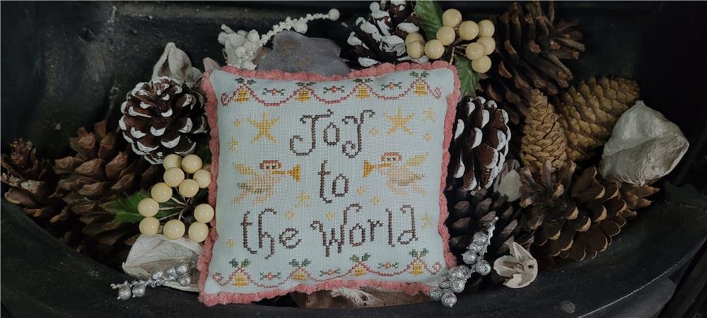 Joy To The World Cushion - Crowsfeetstitching