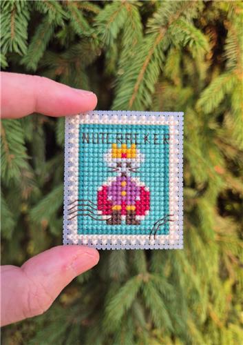 Nutcracker Mouse King Postage Stamp - Cute Embroidery by Kate